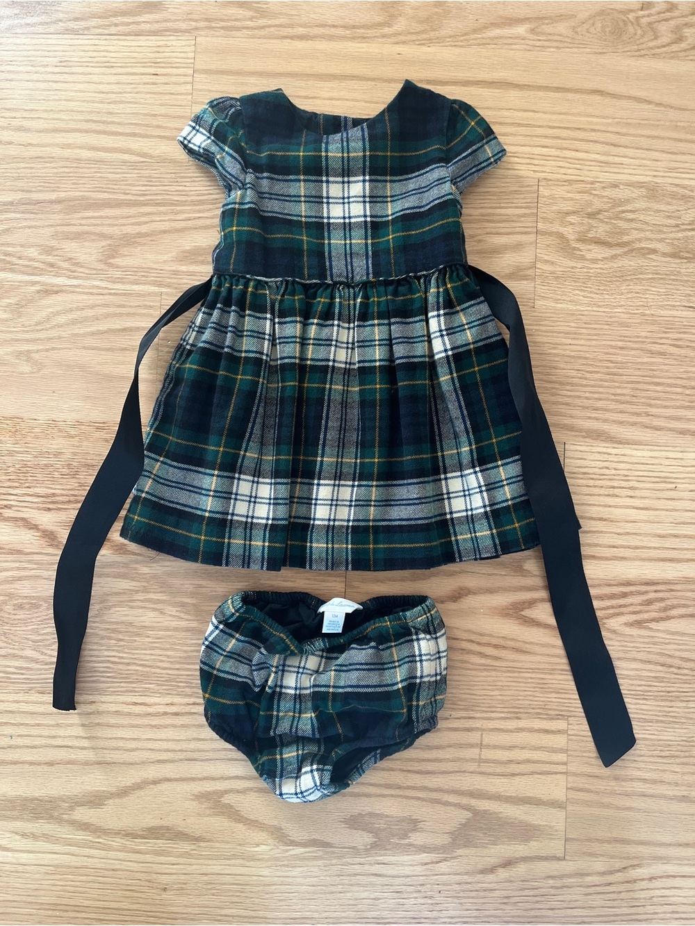 Ralph Lauren Baby Girl Plaid Dress - Classic Holiday Style Size 12M